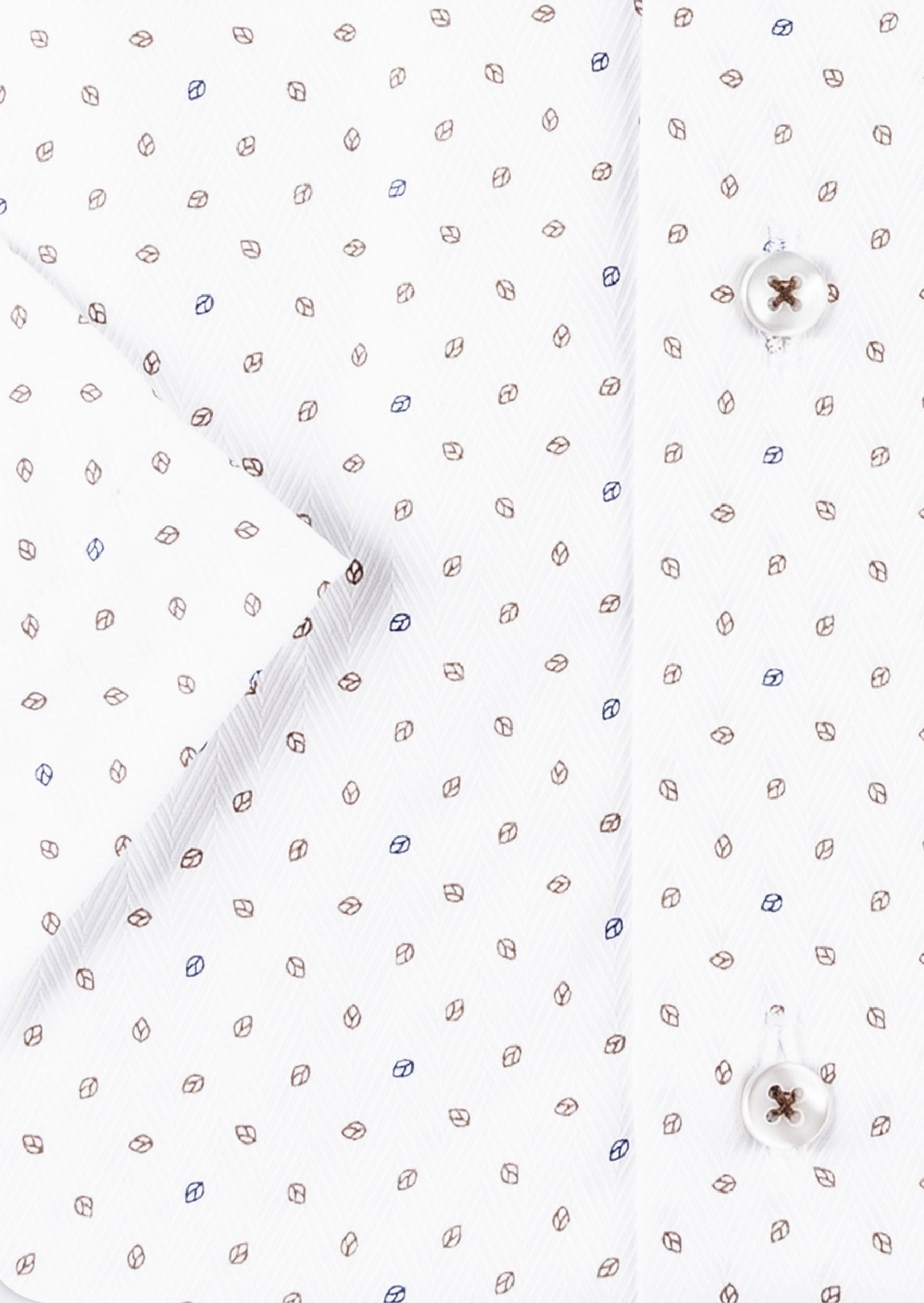 White - Brown Short Sleeve Shirt