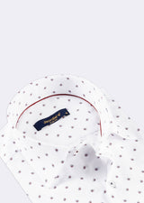 White - Burgundy Short Sleeve Shirt