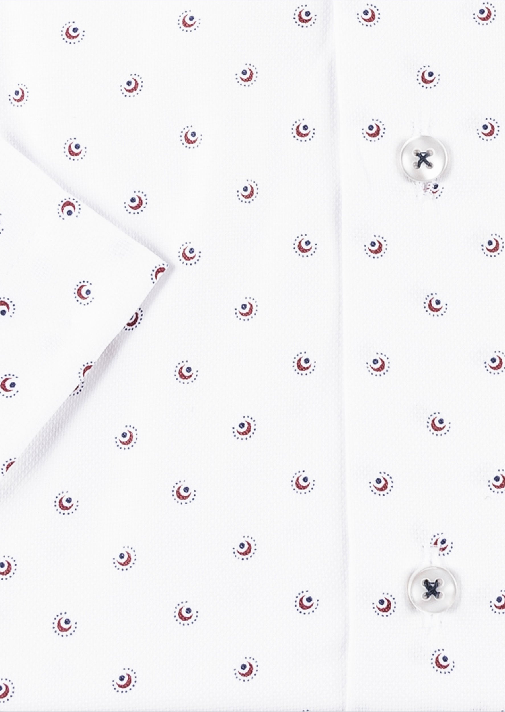 White - Burgundy Short Sleeve Shirt