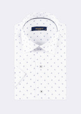 White - Blue Short Sleeve Shirt