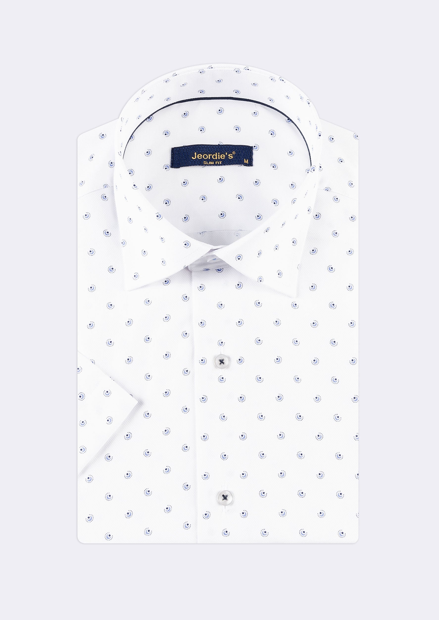 White - Blue Short Sleeve Shirt