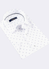 White - Blue Short Sleeve Shirt