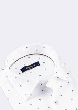 White - Brown Short Sleeve Shirt