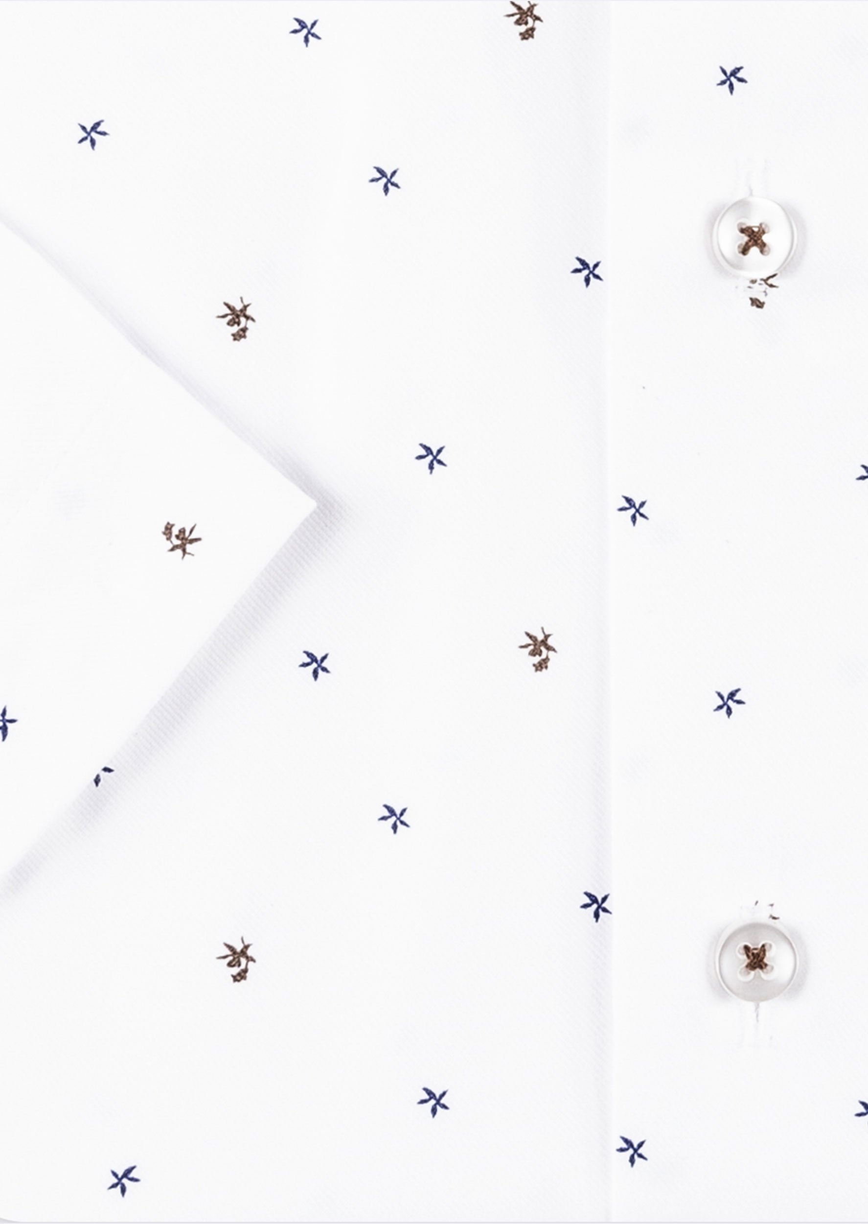 White - Brown Short Sleeve Shirt