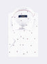 White - Burgundy Short Sleeve Shirt