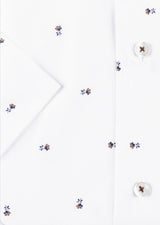 White - Brown Short Sleeve Shirt