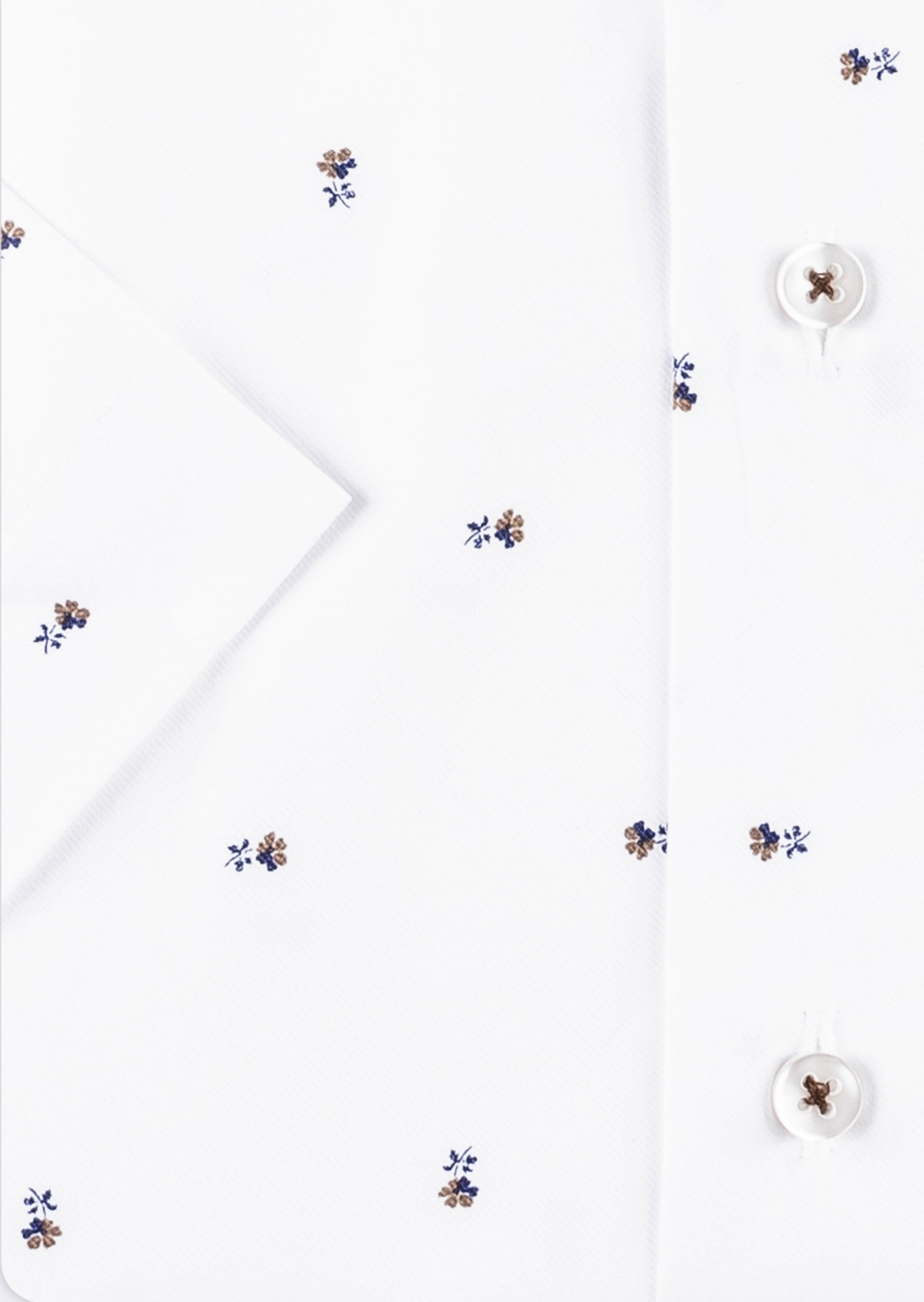 White - Brown Short Sleeve Shirt