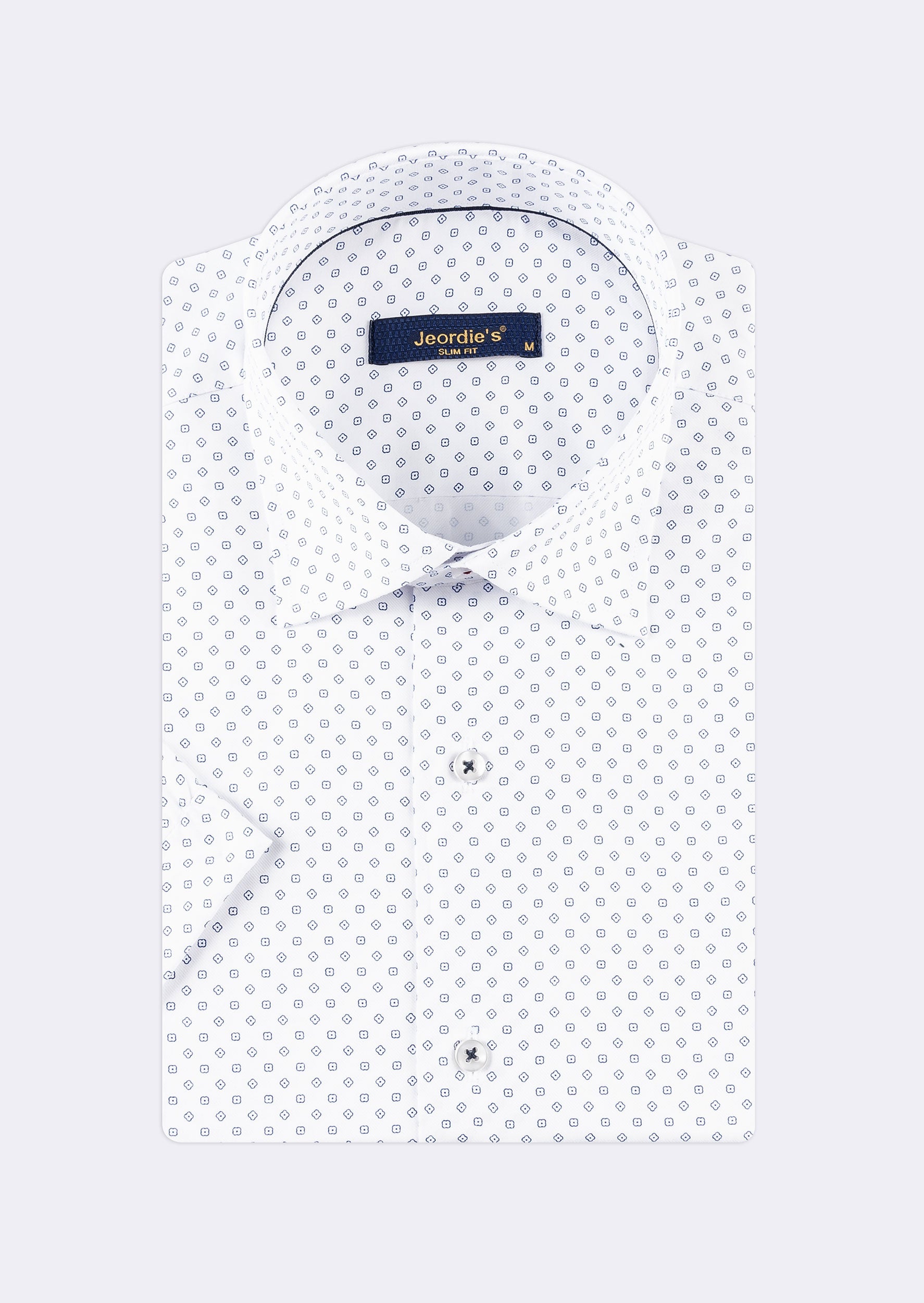 White - Navy Short Sleeve Shirt