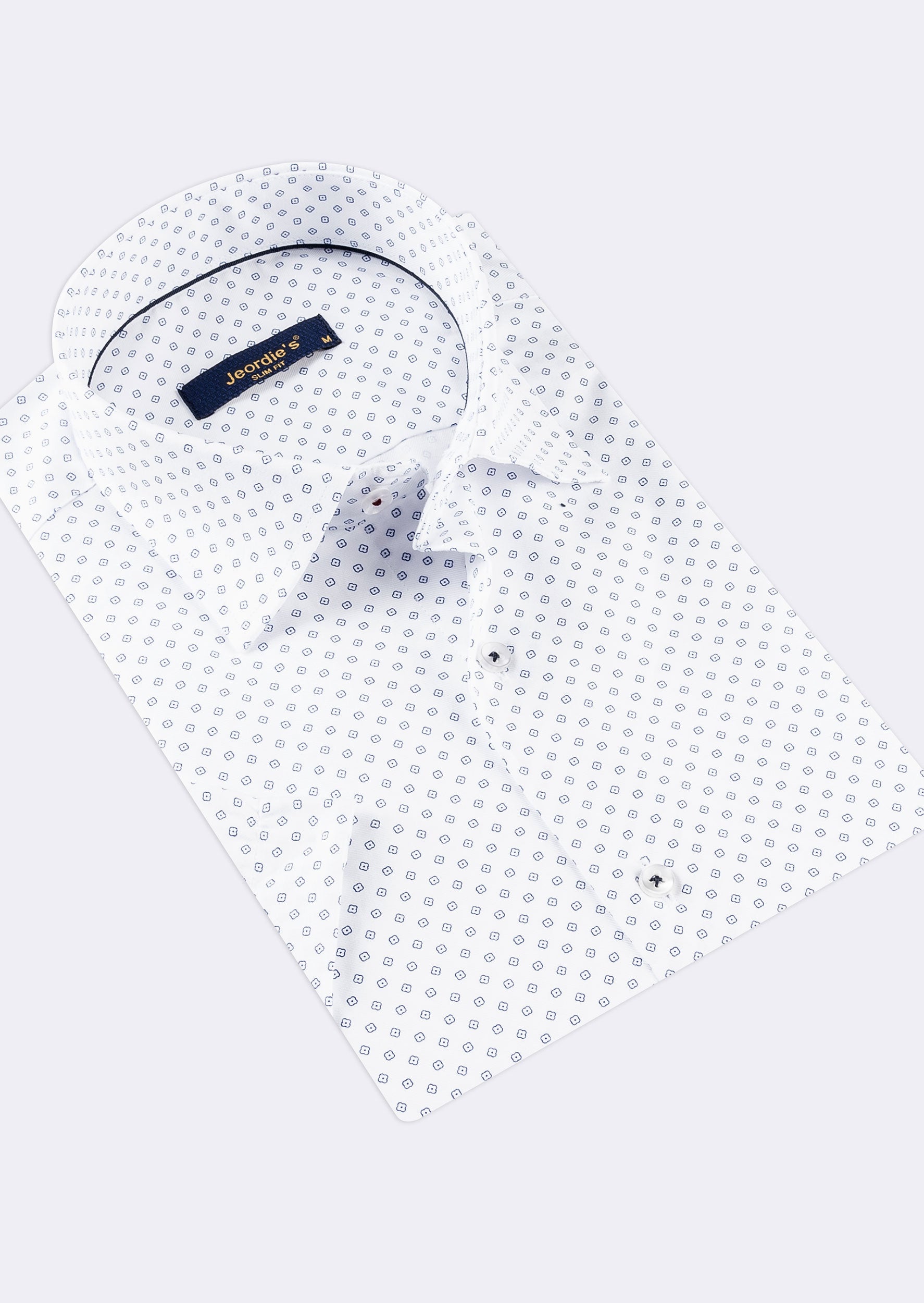 White - Navy Short Sleeve Shirt