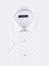 White - Brown Short Sleeve Shirt