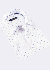 White - Brown Short Sleeve Shirt