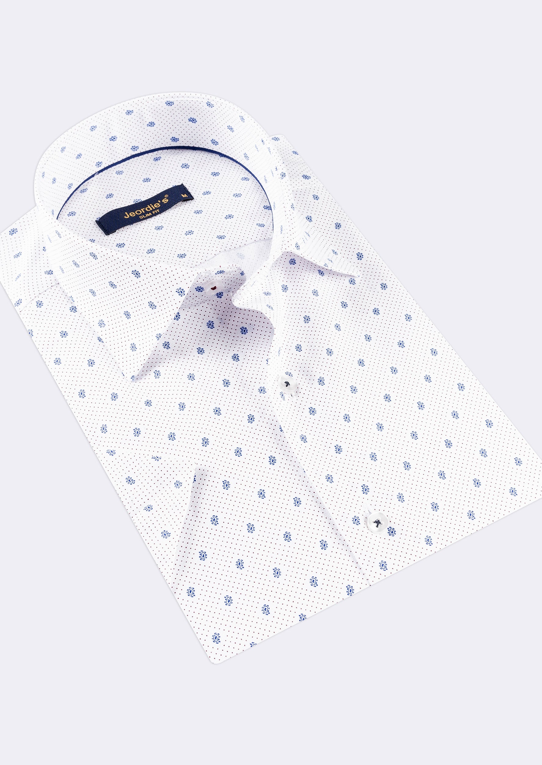 White - Brown Short Sleeve Shirt