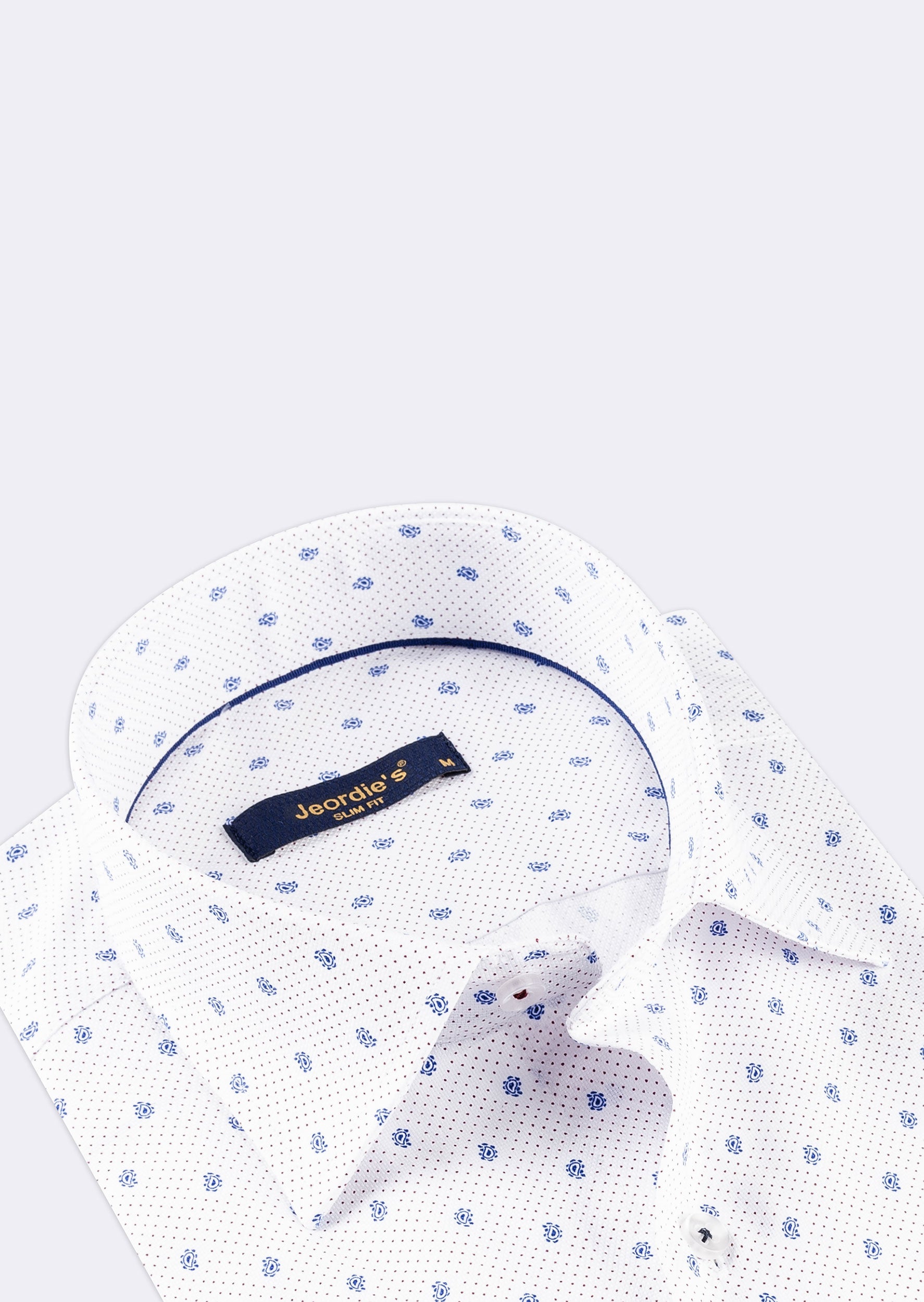 White - Brown Short Sleeve Shirt