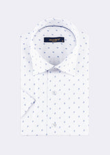 White - Blue Short Sleeve Shirt