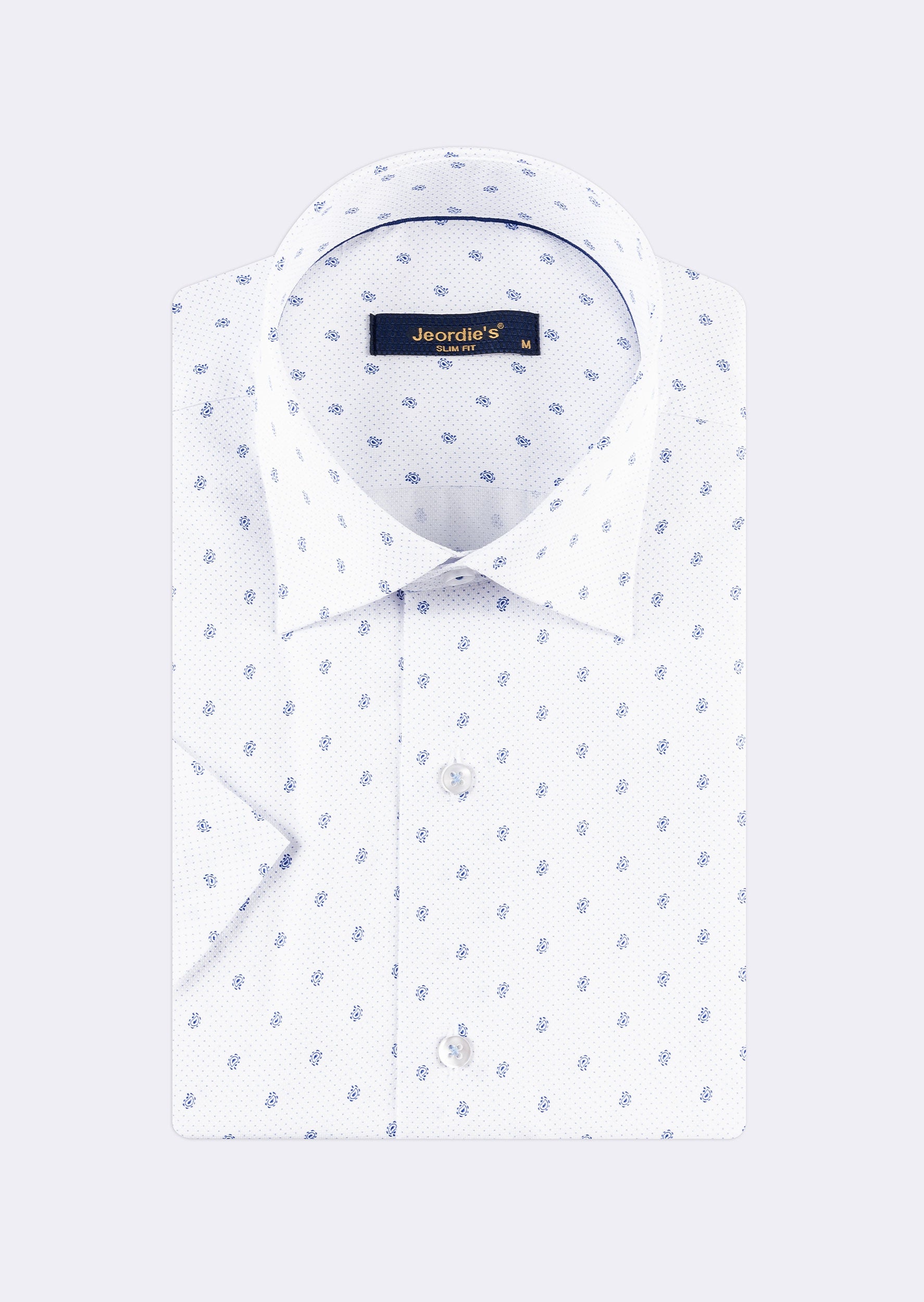 White - Blue Short Sleeve Shirt