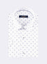 White - Burgundy Short Sleeve Shirt