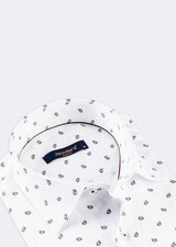 White - Brown Short Sleeve Shirt