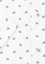 White - Brown Short Sleeve Shirt