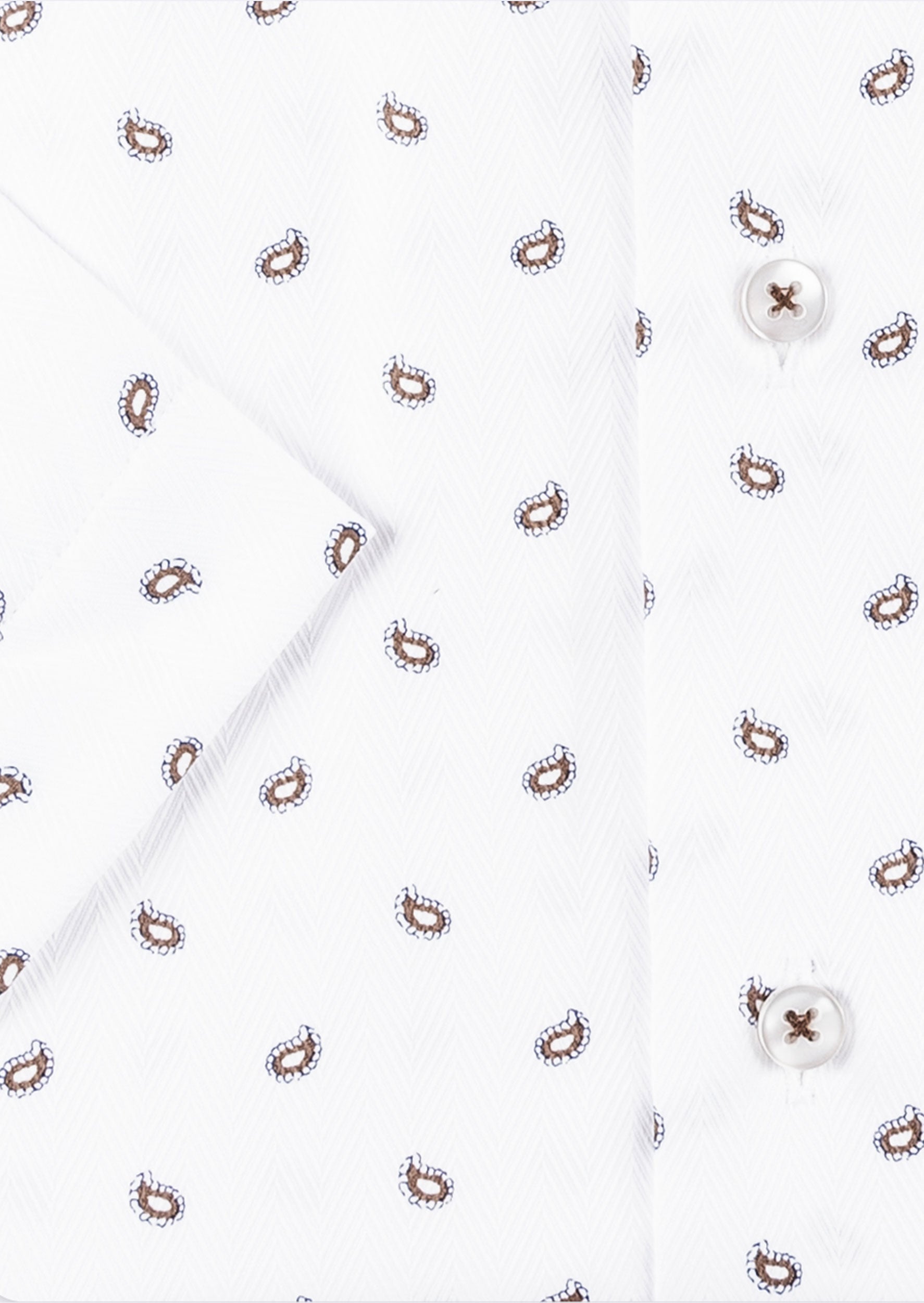 White - Brown Short Sleeve Shirt