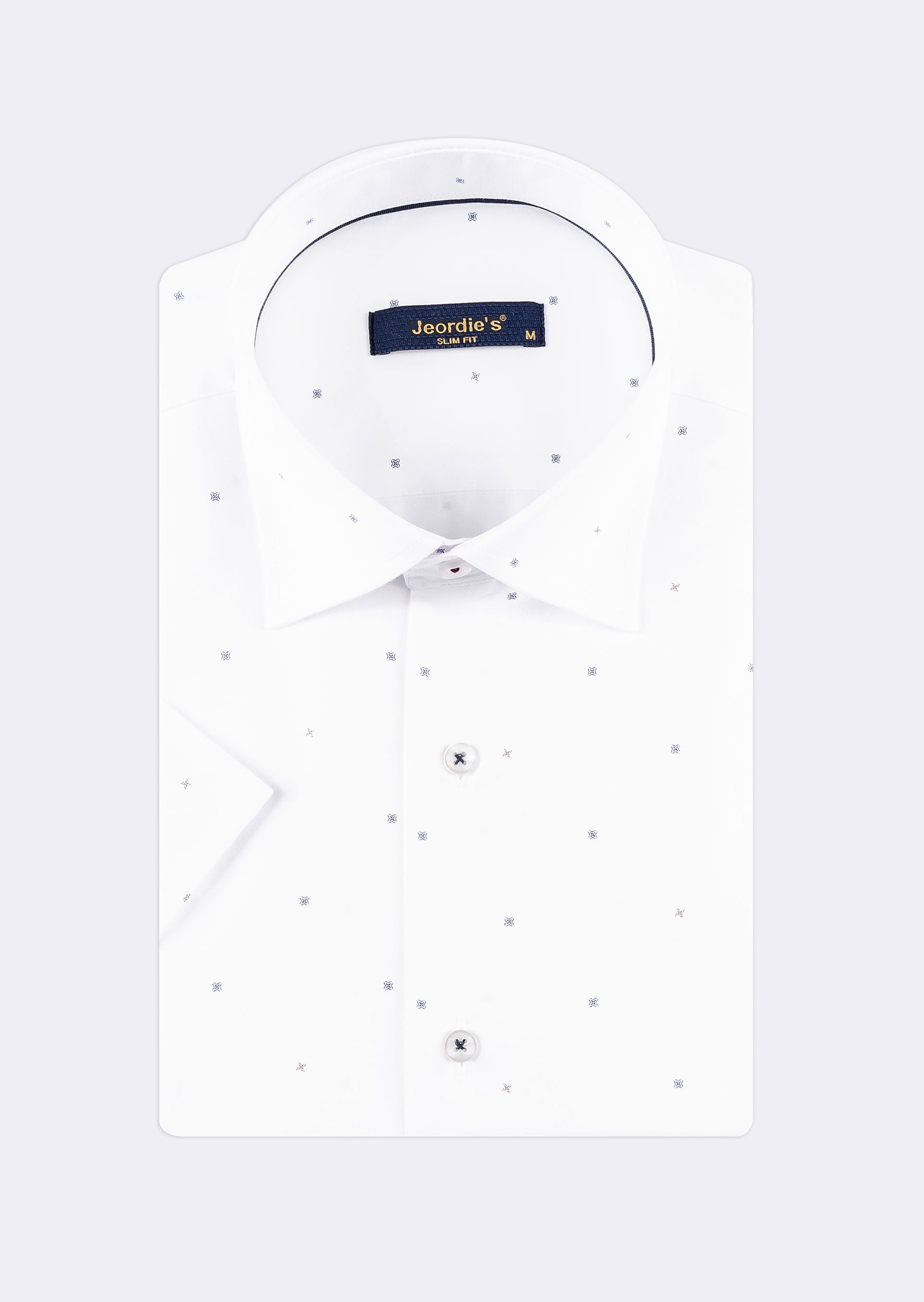 White - Navy Short Sleeve Shirt