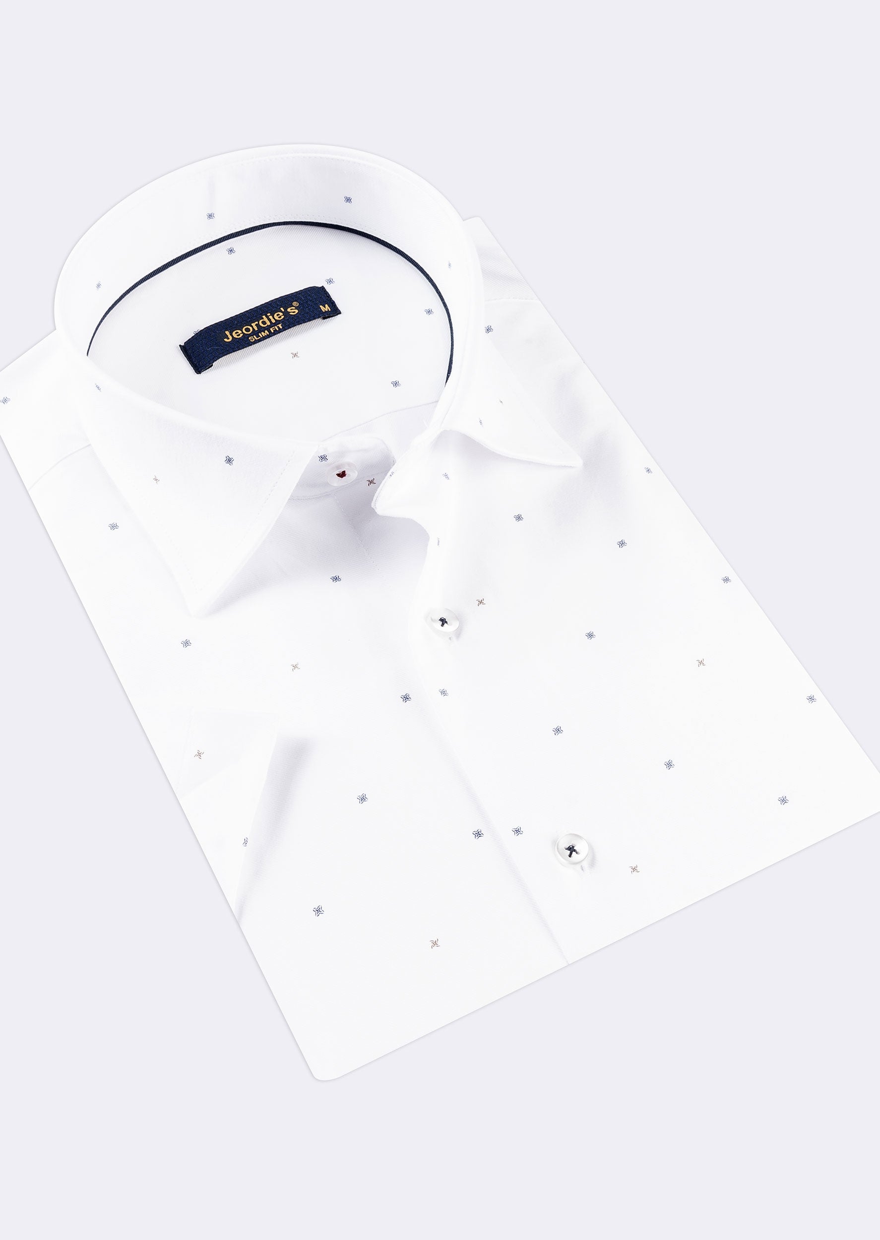White - Navy Short Sleeve Shirt