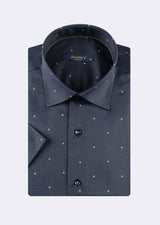 Navy - Grey Short Sleeve Shirt