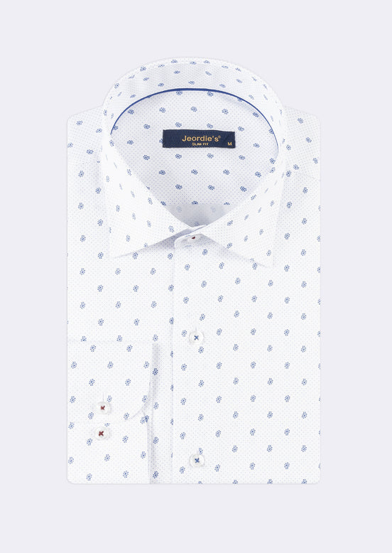 White - Blue Long Sleeve Shirt