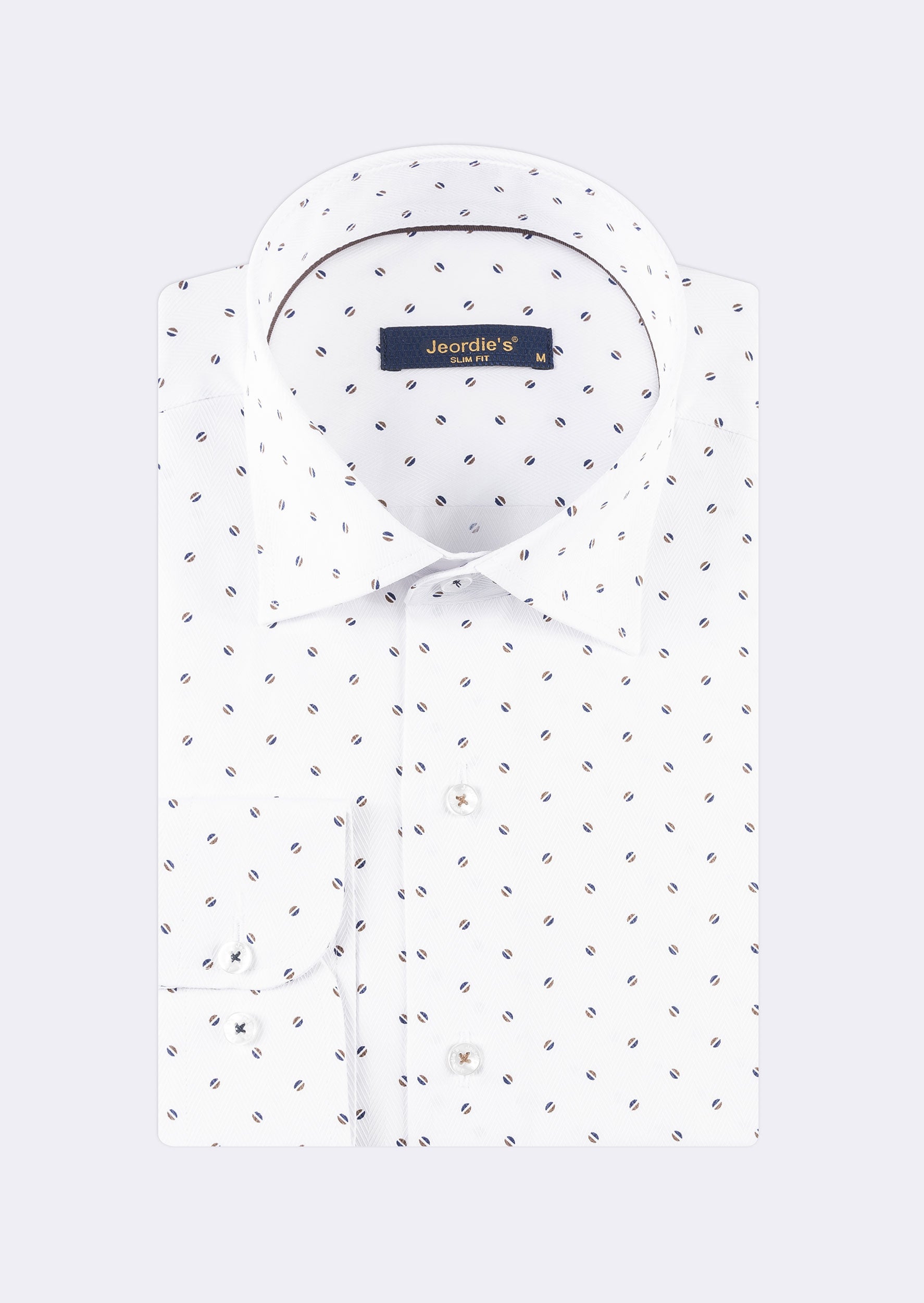 White - Brown Long Sleeve Shirt