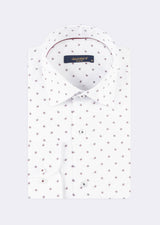 White - Burgundy Long Sleeve Shirt