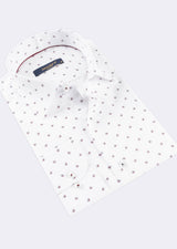 White - Burgundy Long Sleeve Shirt