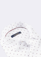 White - Burgundy Long Sleeve Shirt