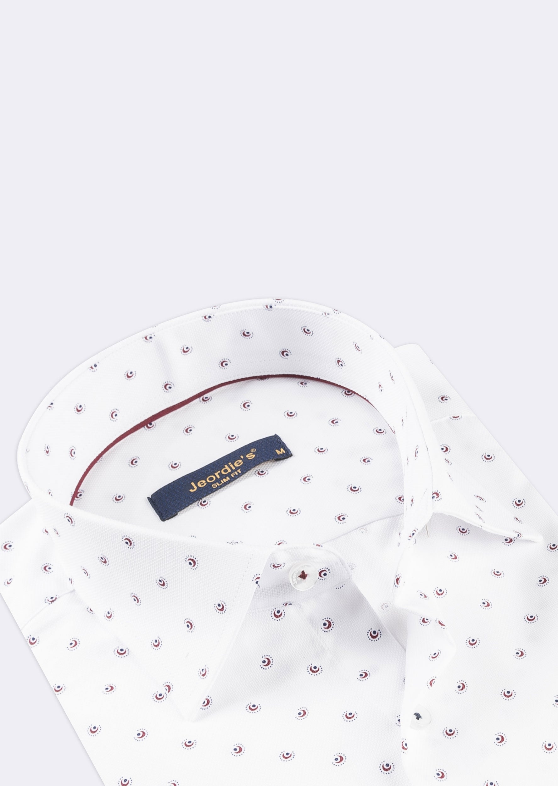 White - Burgundy Long Sleeve Shirt