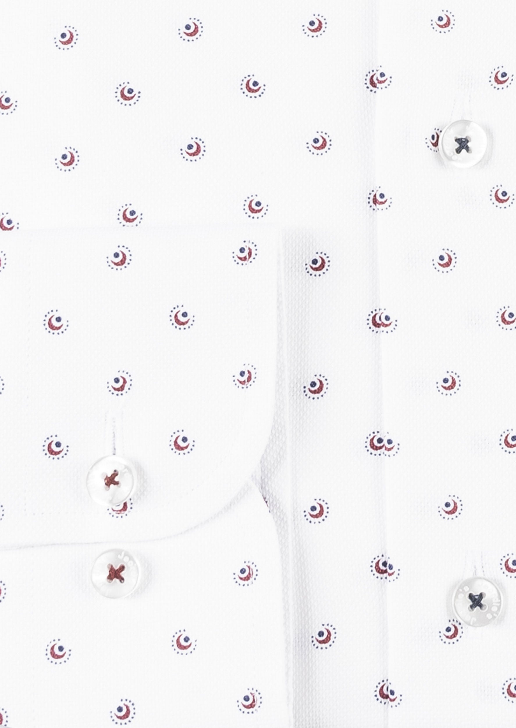 White - Burgundy Long Sleeve Shirt