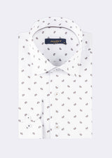 White - Brown Long Sleeve Shirt