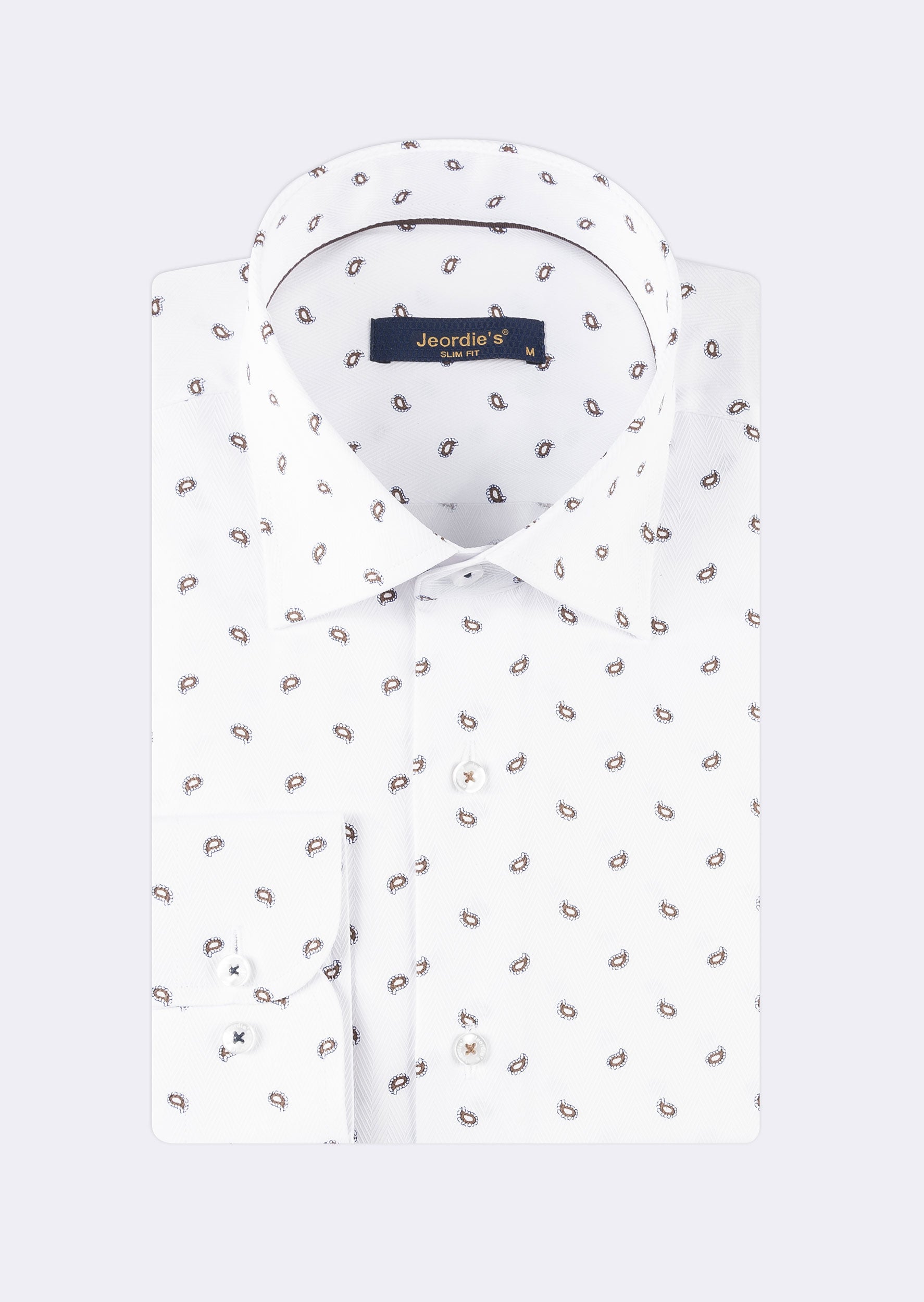 White - Brown Long Sleeve Shirt
