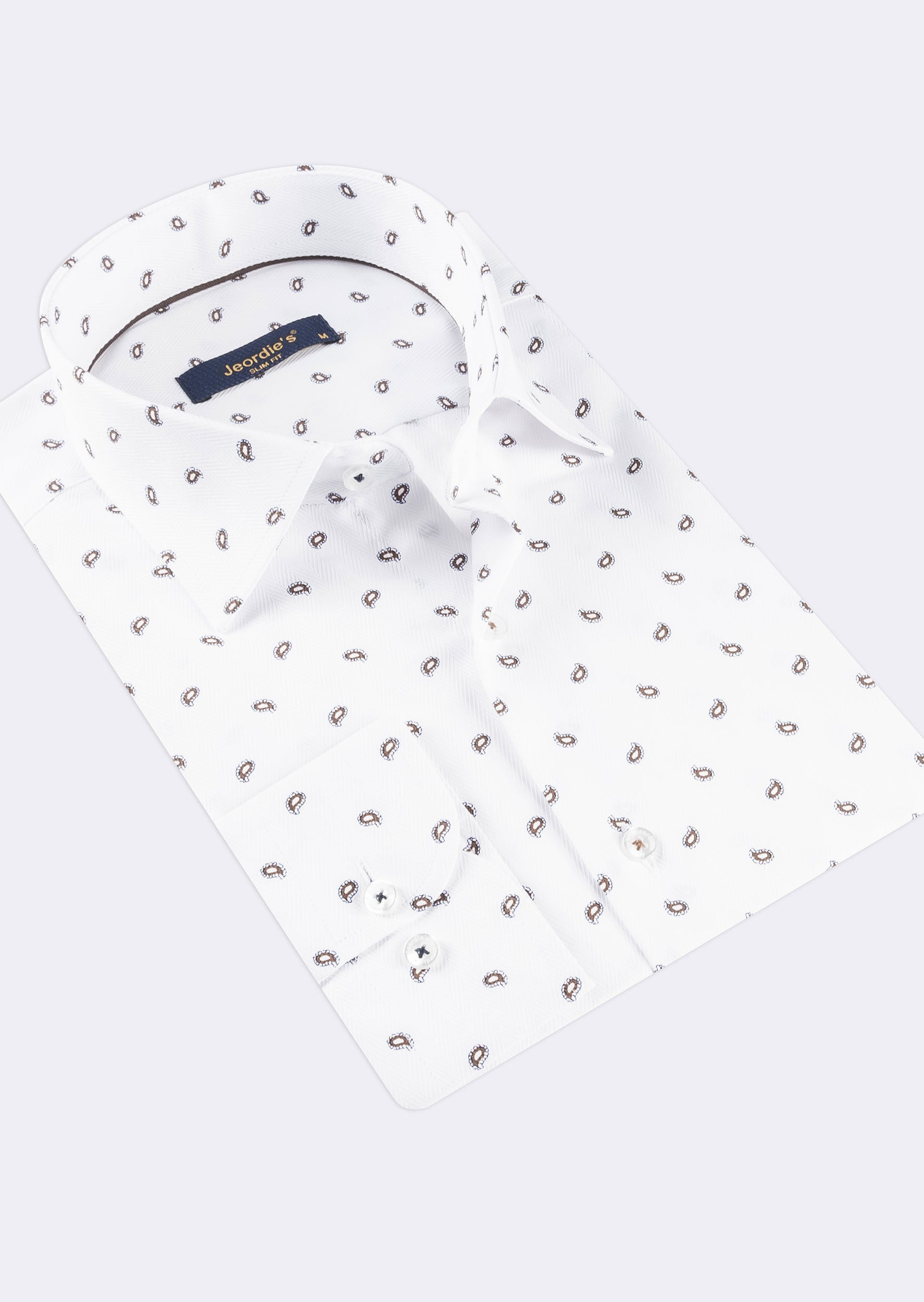 White - Brown Long Sleeve Shirt