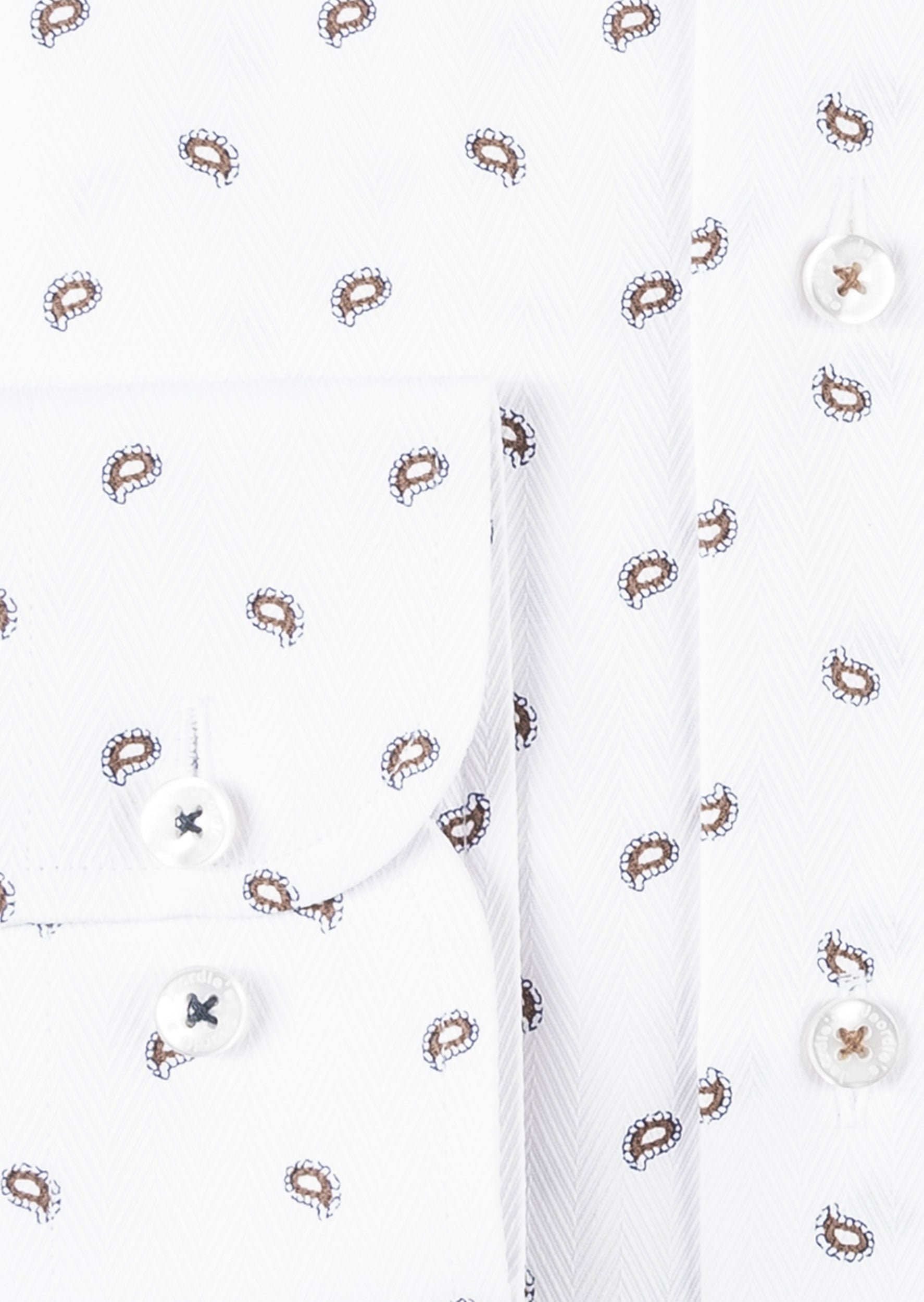 White - Brown Long Sleeve Shirt
