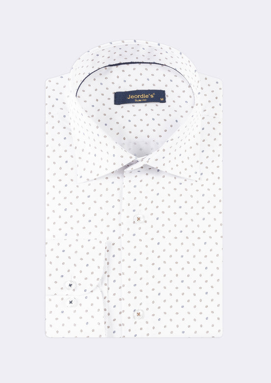 White - Beige Long Sleeve Shirt