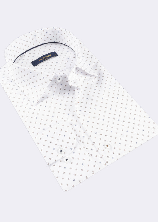 White - Beige Long Sleeve Shirt