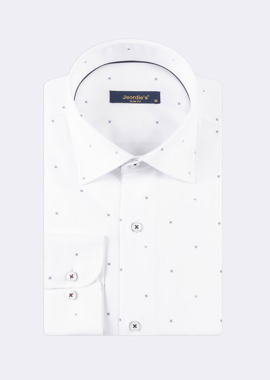 White - Navy Long Sleeve Shirt