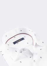 White - Burgundy Long Sleeve Shirt