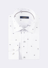 White - Brown Long Sleeve Shirt