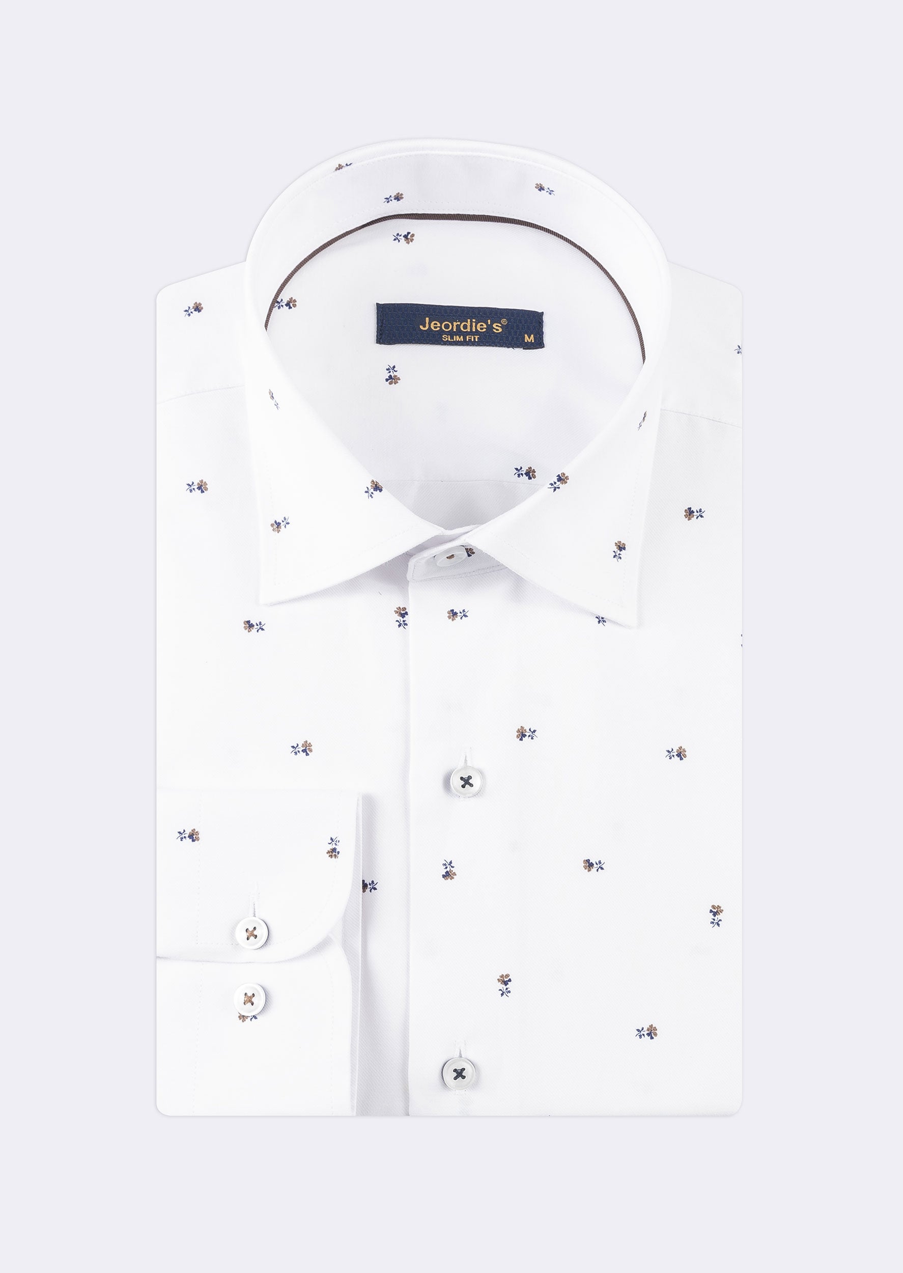 White - Brown Long Sleeve Shirt