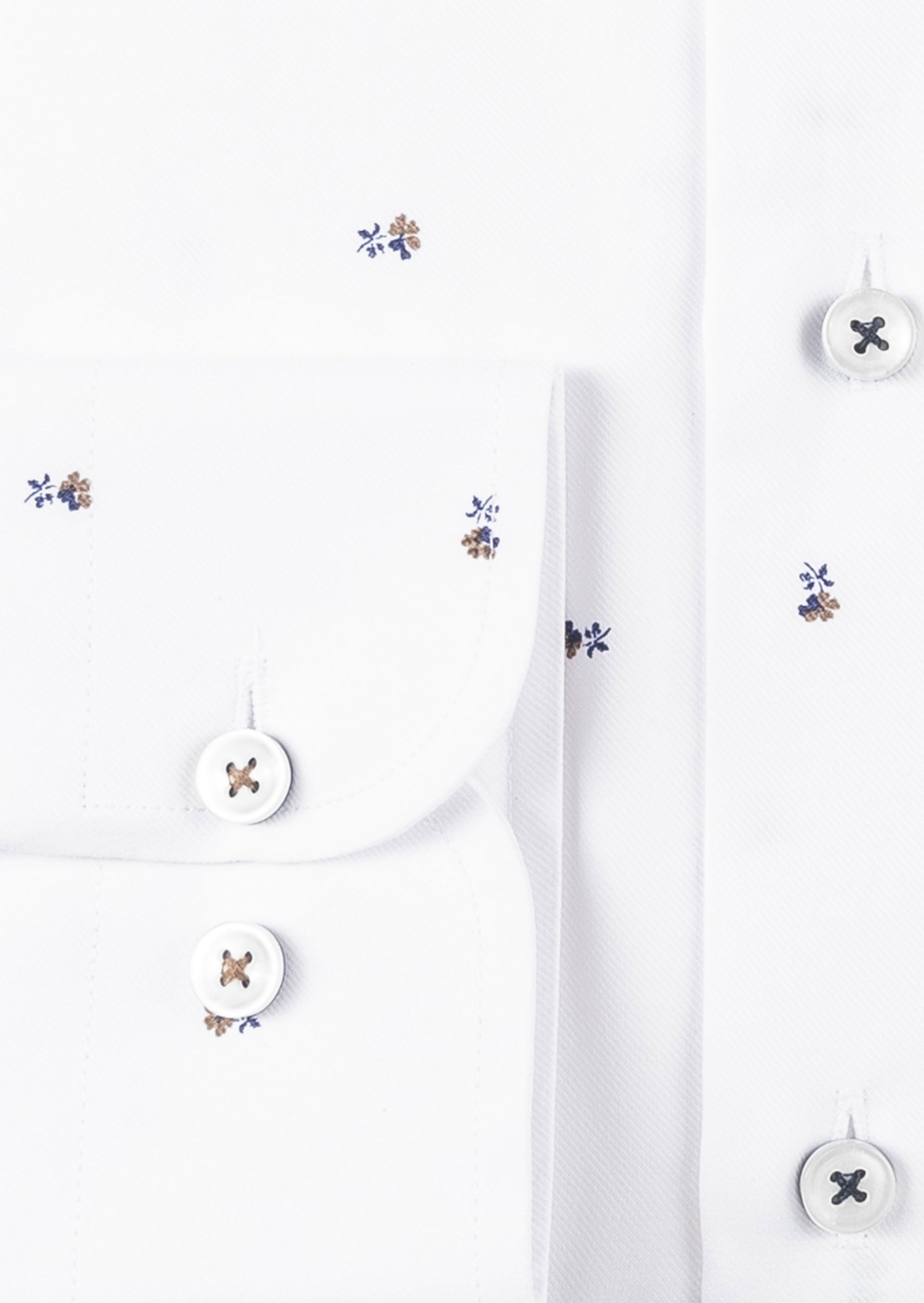 White - Brown Long Sleeve Shirt