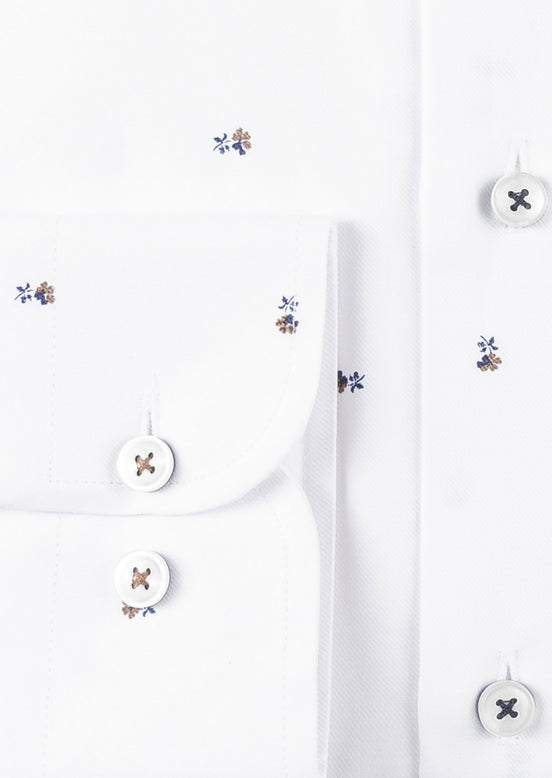 White - Brown Long Sleeve Shirt