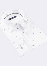 White - Brown Long Sleeve Shirt