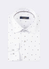 White - Brown Long Sleeve Shirt