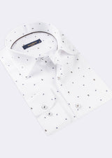 White - Brown Long Sleeve Shirt