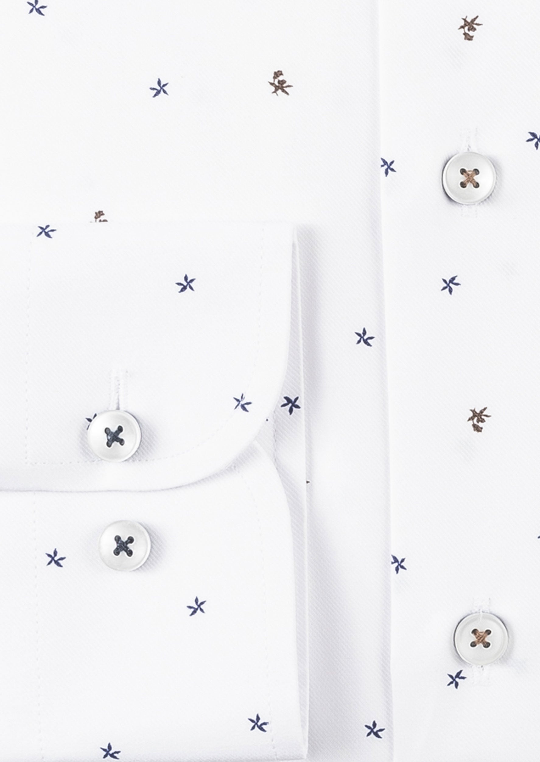 White - Brown Long Sleeve Shirt