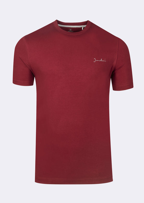 Burgundy Crew Neck T-shirt
